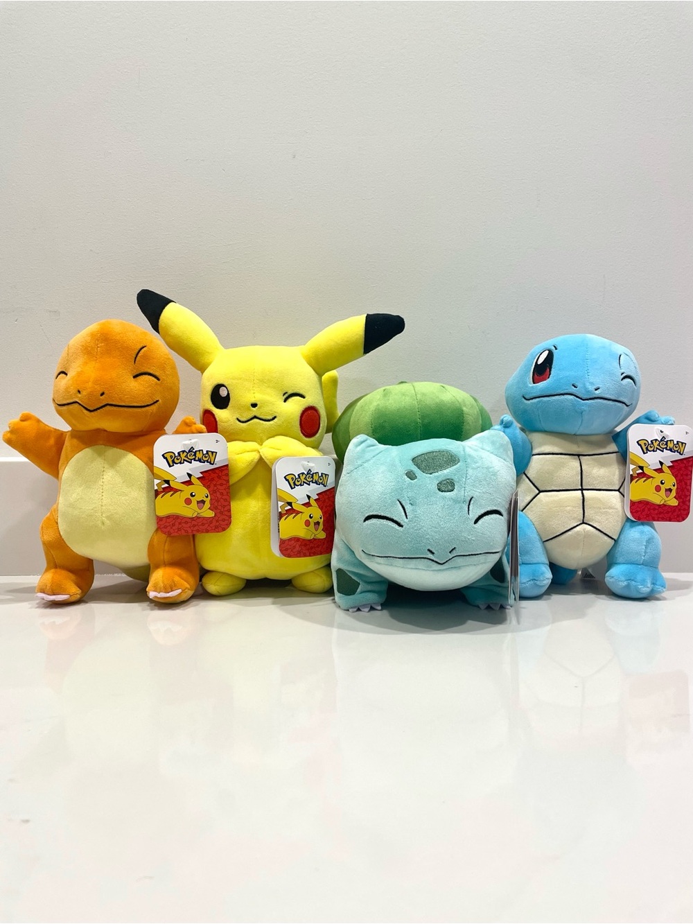 NEW Pokemon Charmander Pikachu Bulbasaur Squirtle Plush Toy Set